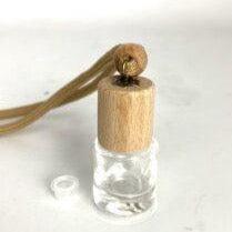 Hanging Diffuser Round Bottle 5ml Natural Wood - The Fragrance Room