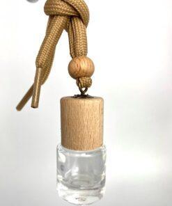 Hanging Diffuser Round Bottle 5ml Natural Wood - The Fragrance Room
