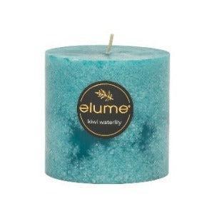 Kiwi Waterlily Pillar Candle Elume 3x3 - The Fragrance Room