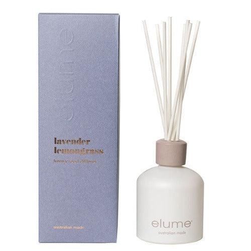 Lavender & Lemongrass Reed Diffuser 200ml Elume - The Fragrance Room