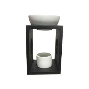 Oil Burner White Bowl & T-Lite Holder - The Fragrance Room