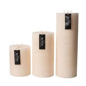 Rustic Cream 15cm X 20cm Pillar Candle - The Fragrance Room