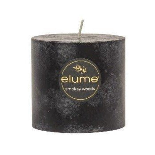 Smokey Woods Pillar Candle Elume 3x3 - The Fragrance Room