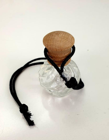 Swirl Hanging Diffuser Round Bottle 10ml-Natural Wood ( Empty ) - The Fragrance Room